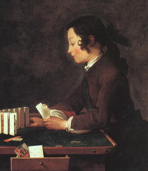 Jean Baptiste Simeon Chardin Boy Playing with Cards